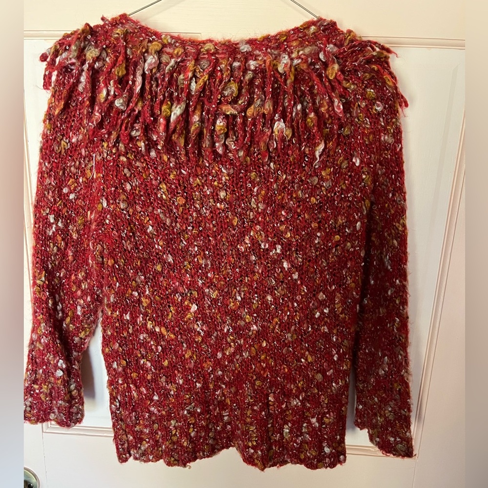 Ruby Rd. Multicolor Knit Cardigan With Fringe - image 5